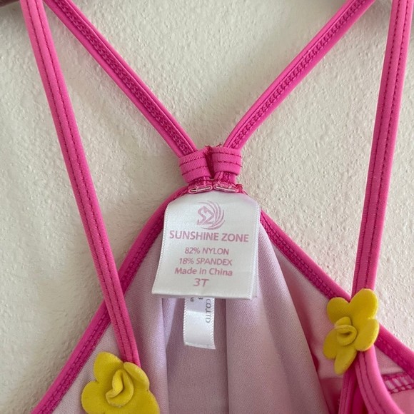 GIRLS sunshine zone one piece Swimsuit size 3T - Picture 4 of 5
